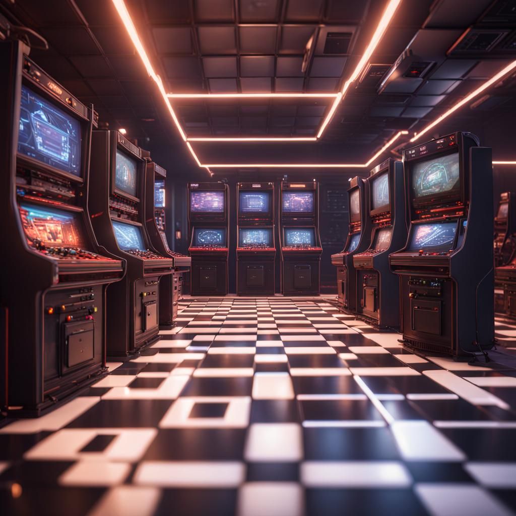 LAN Party in 3D Cinematic Style