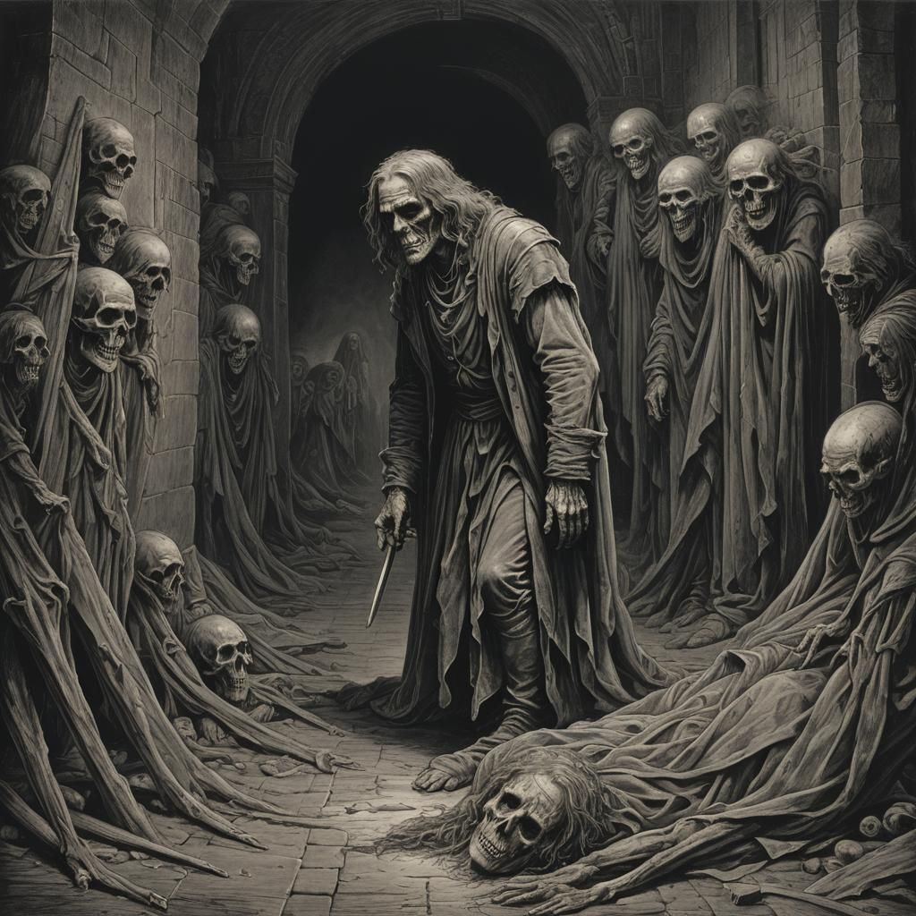 Chalk Drawing: Lost Past in Dark Style