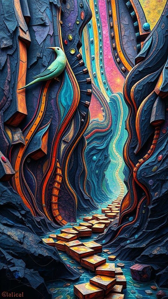 Something Once Lost is Found Again Moebius contrasting color...