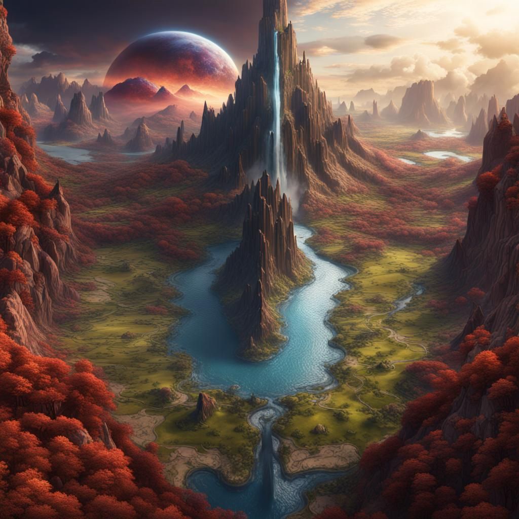 Earth Split in Two: Fantastical Concept Art