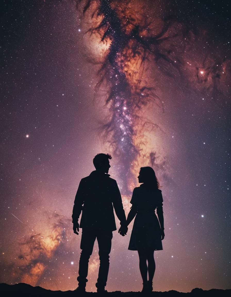 Galactic Silhouette: A Cinematic Film Still