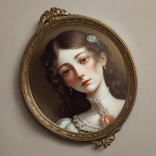 Ornate Porcelain Doll in Victorian Box, Dutch Masters Style