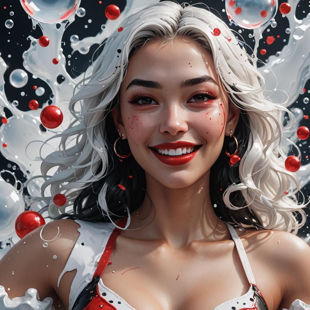 Fantasy Art Portrait: Woman with Bubbling Tears