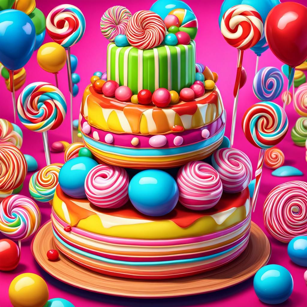 Feliz Cumpleaños Dianita in Candy Art Style