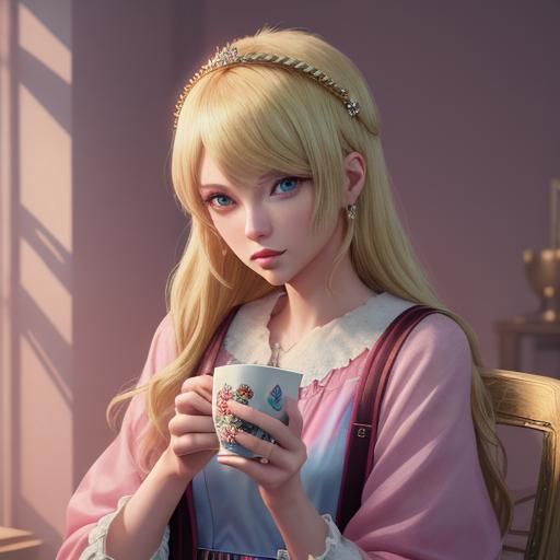 Taylor Swift as Tarot Reader in Anime Style