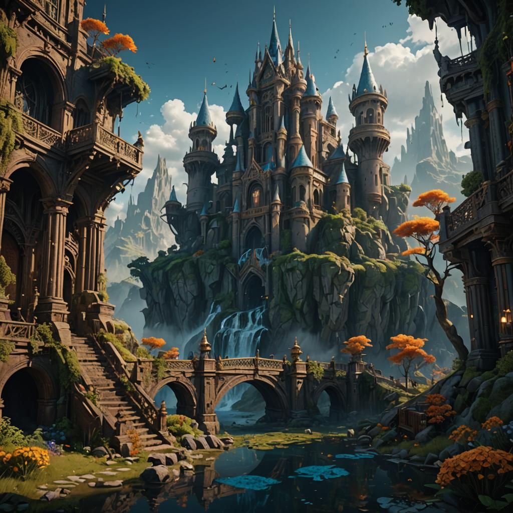 Fantastical Matte Painting in Deep Color