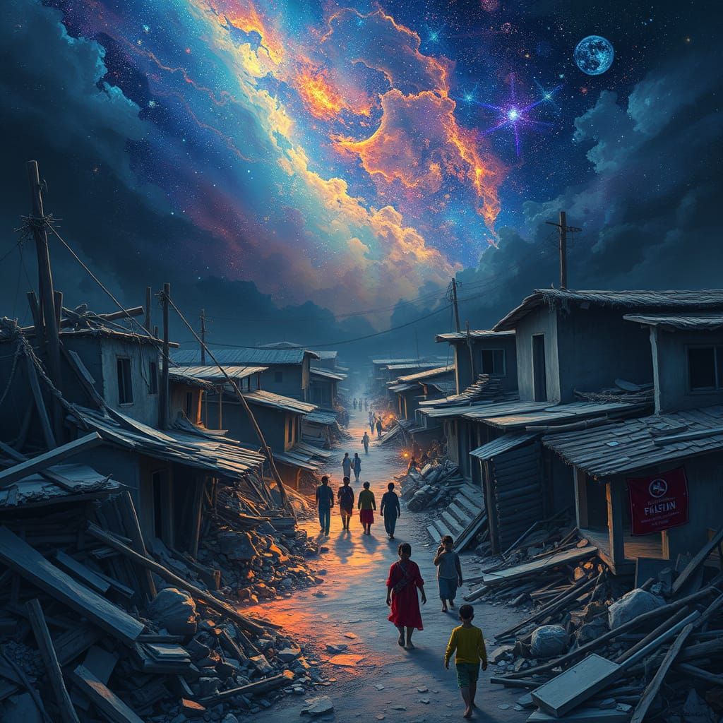 Cosmic Resilience in a Devastated Village