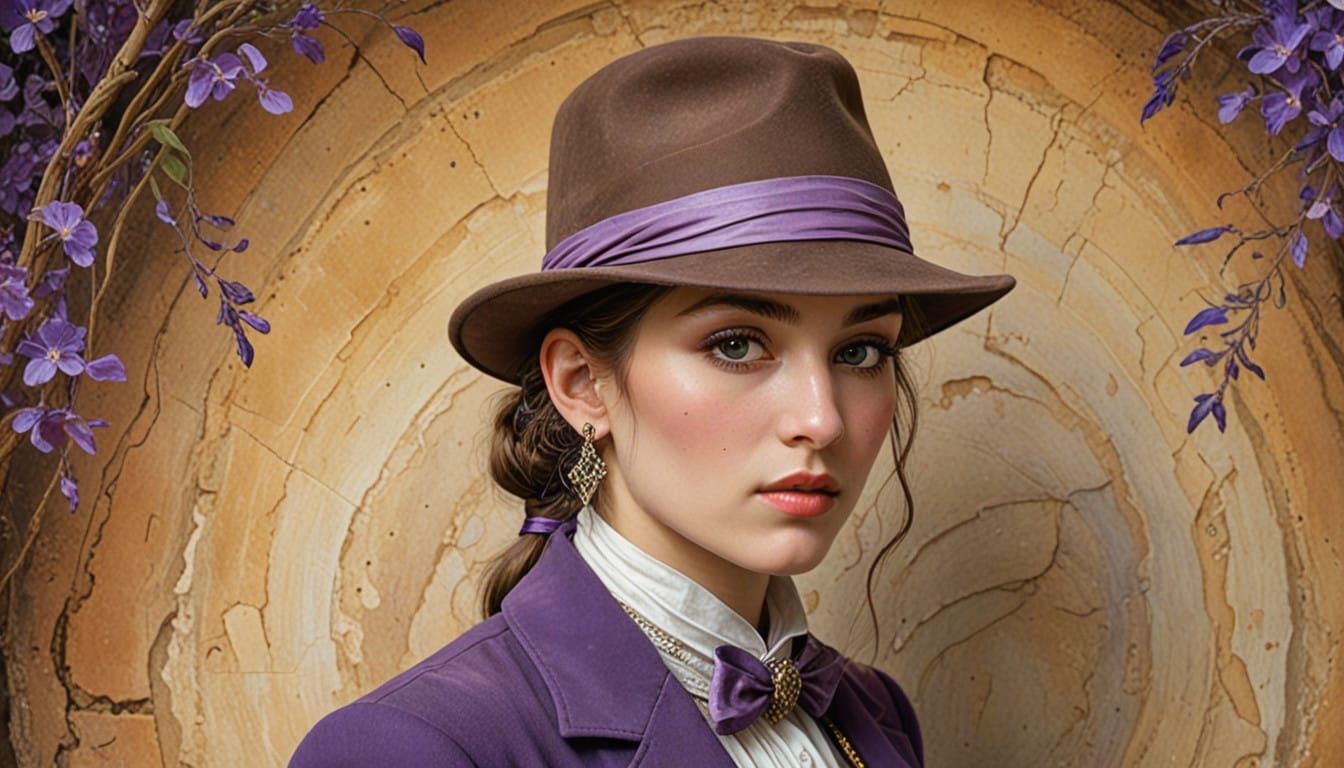 Ethereal Greek Woman in Vibrant Attire, Inspired by Symbolis...