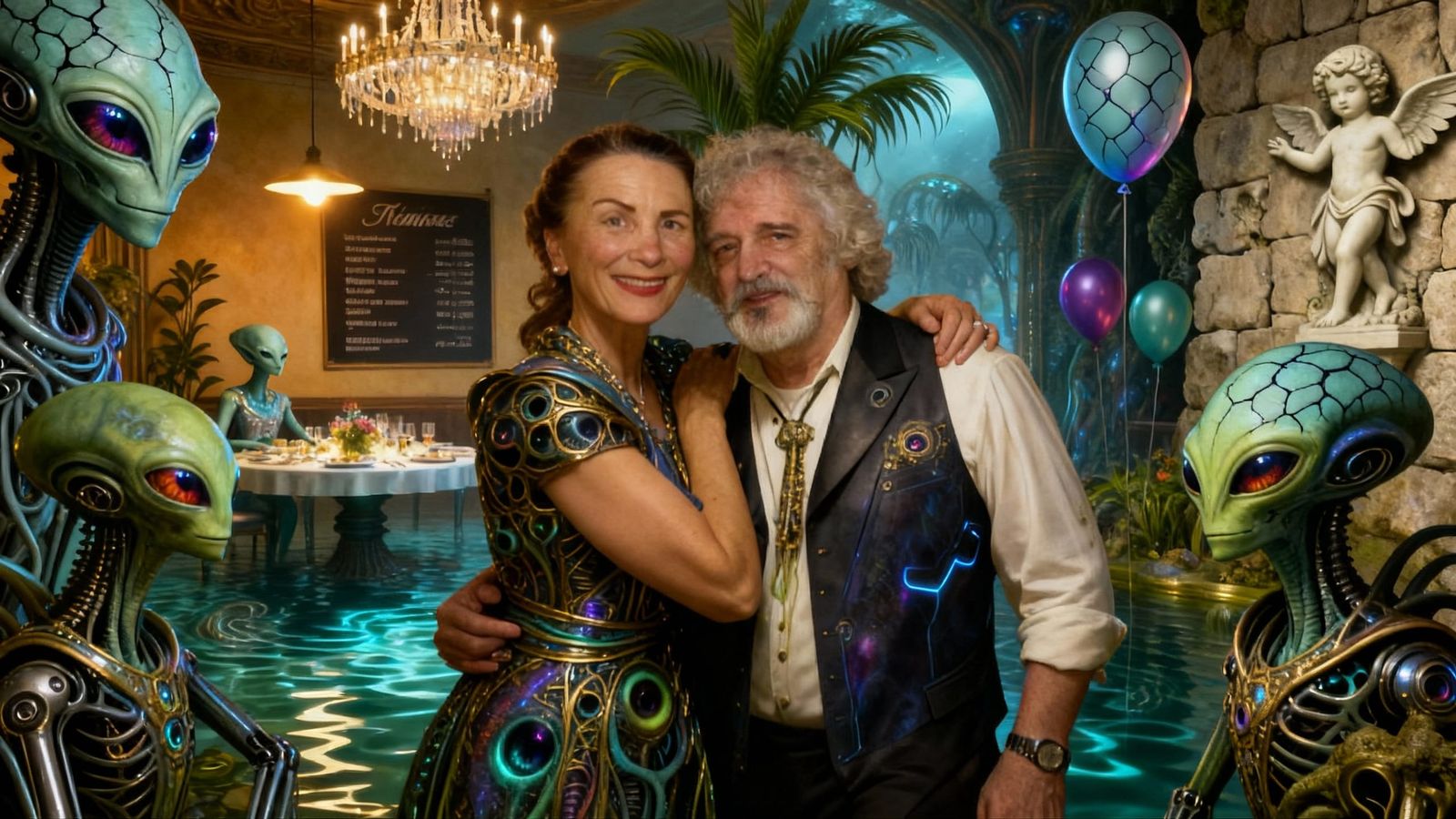 AI Messiah in Dystopian Cybernetic Wonderland by Otto Rapp