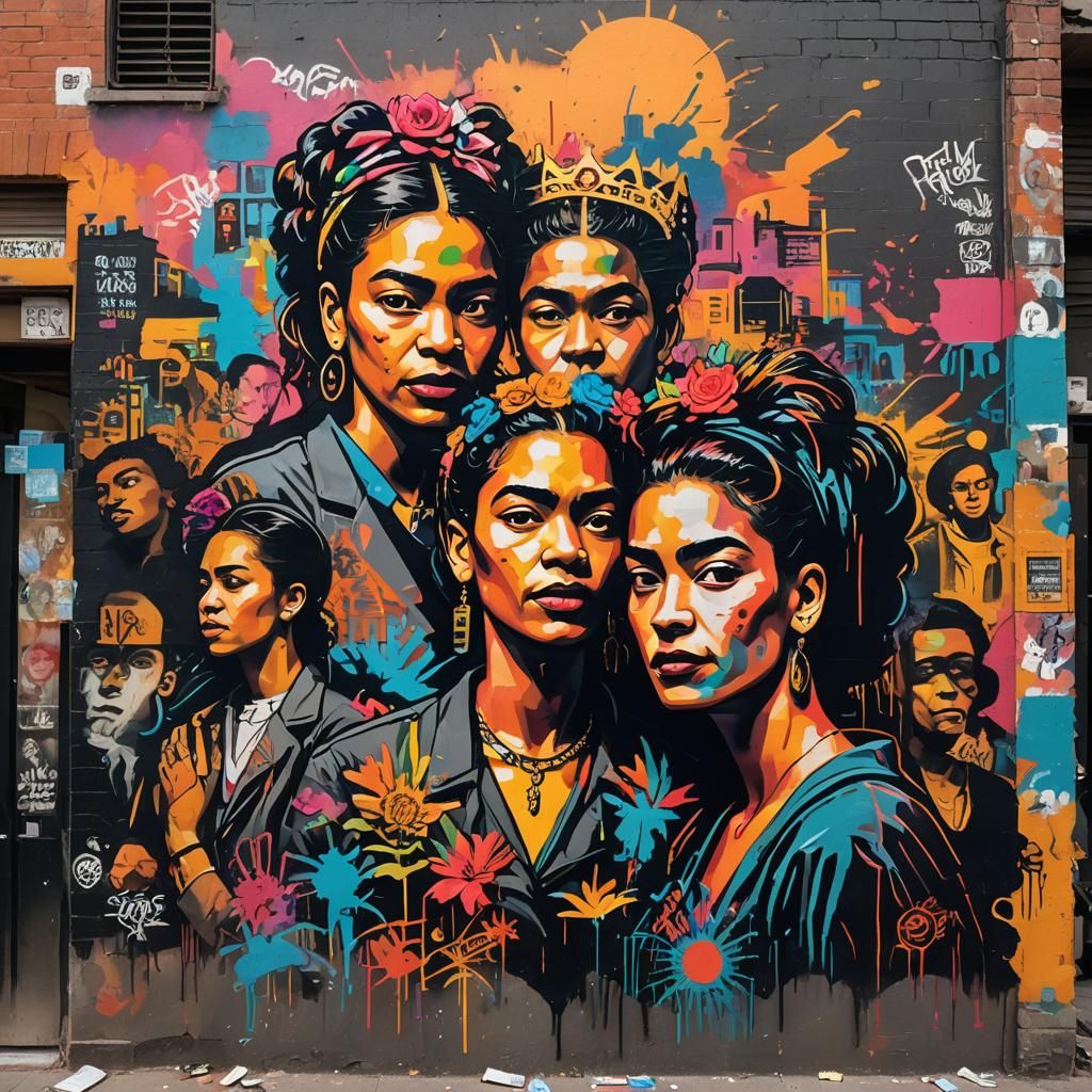 mutual aid. internationalist. uplifting. multi-faceted graff...