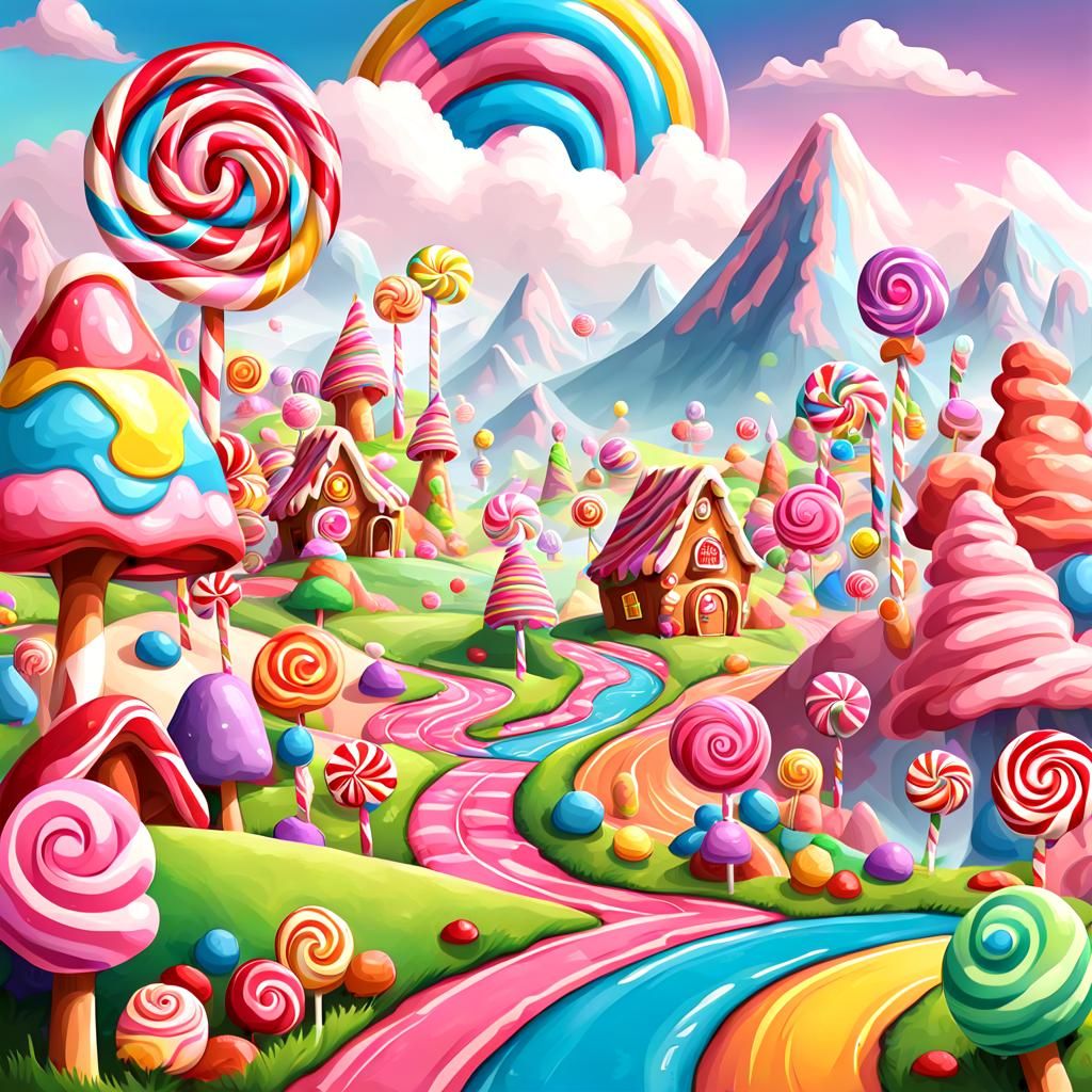 Sweet Candy Land Landscape