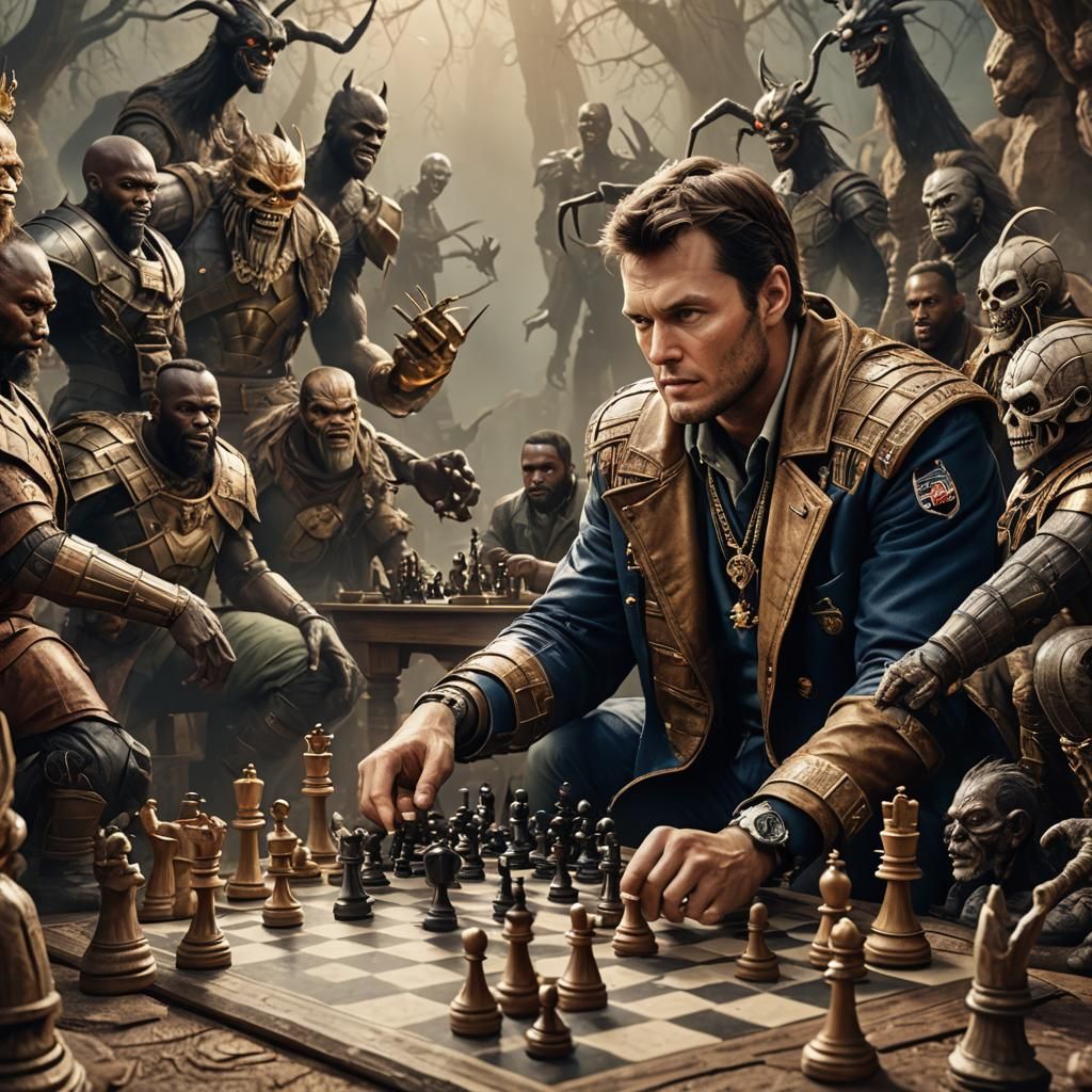 Tom Brady plays chess with the Spiders from Mars