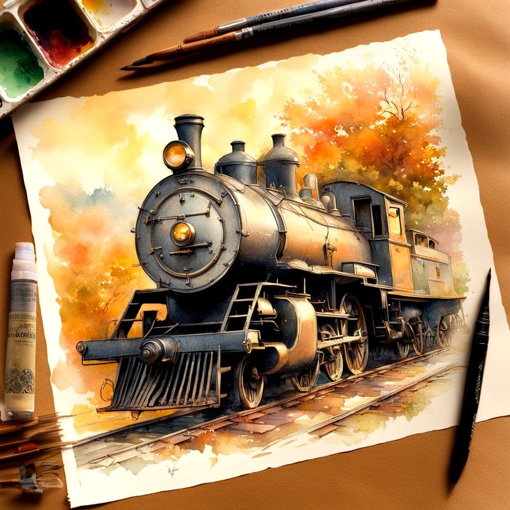 Ethereal Artist in Warm Golden Light