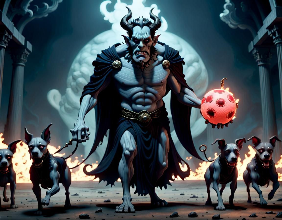 Hades Plays Fetch with Cerebus