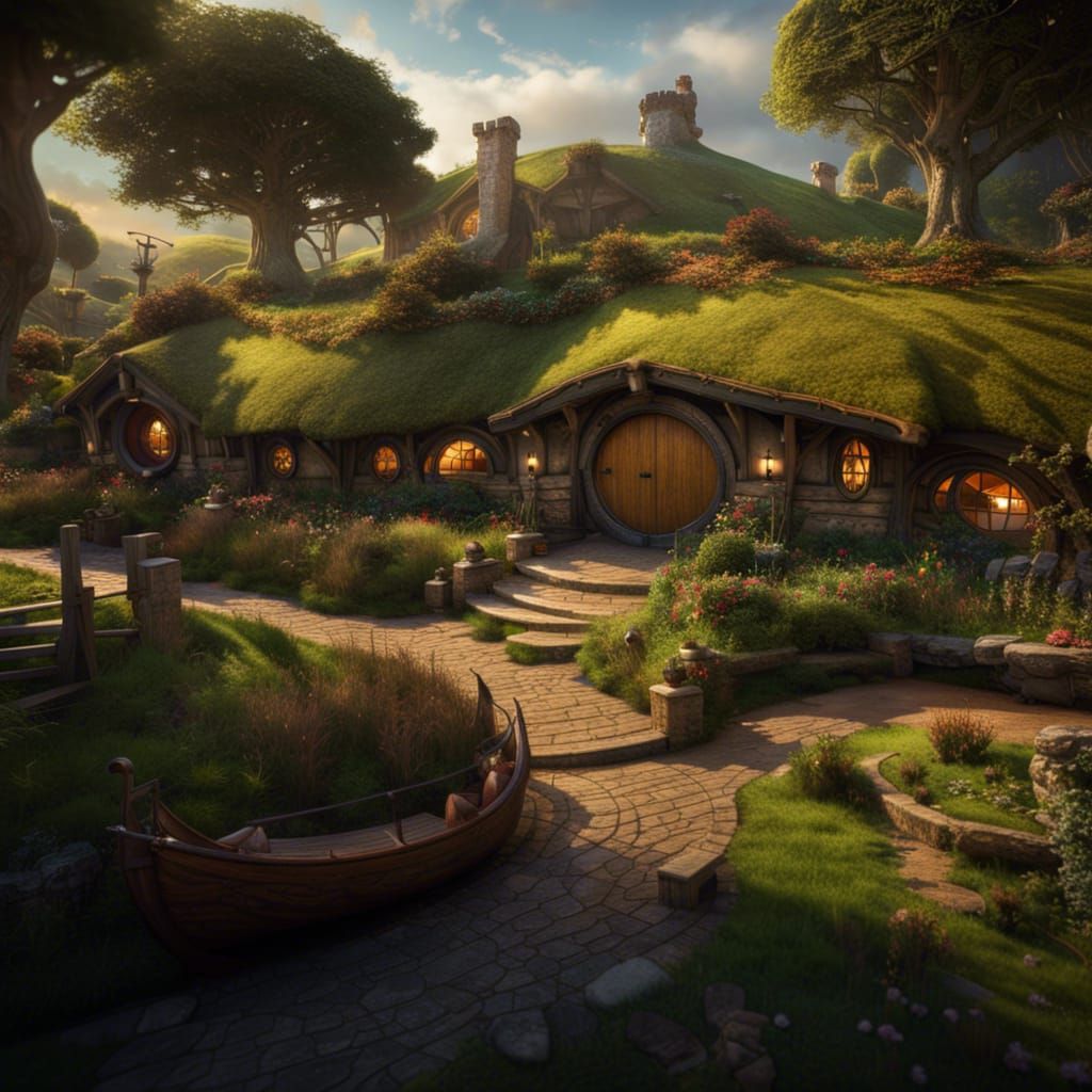 Dark Fantasy Hobbiton in 8k Resolution
