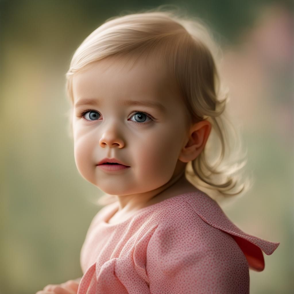 Hyperrealistic Toddler Portrait with Volumetric Lighting