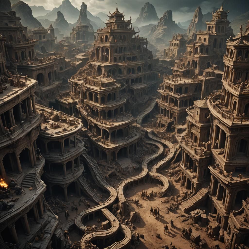 Dramatic Snake Pit Digital Matte Painting