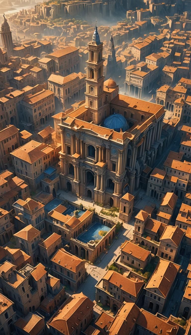 Romanesque Fantasy Cityscape in Unreal Engine 5