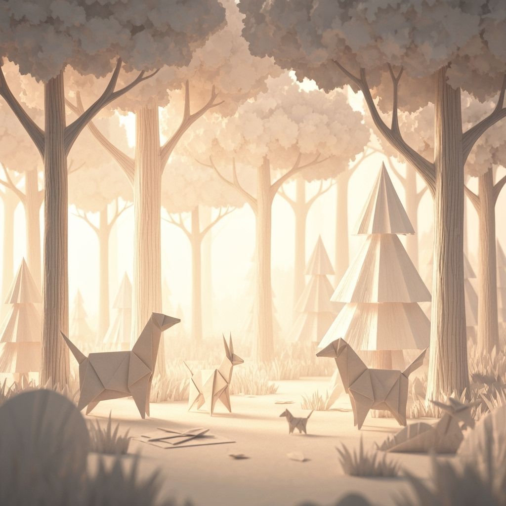 A forest made of paper