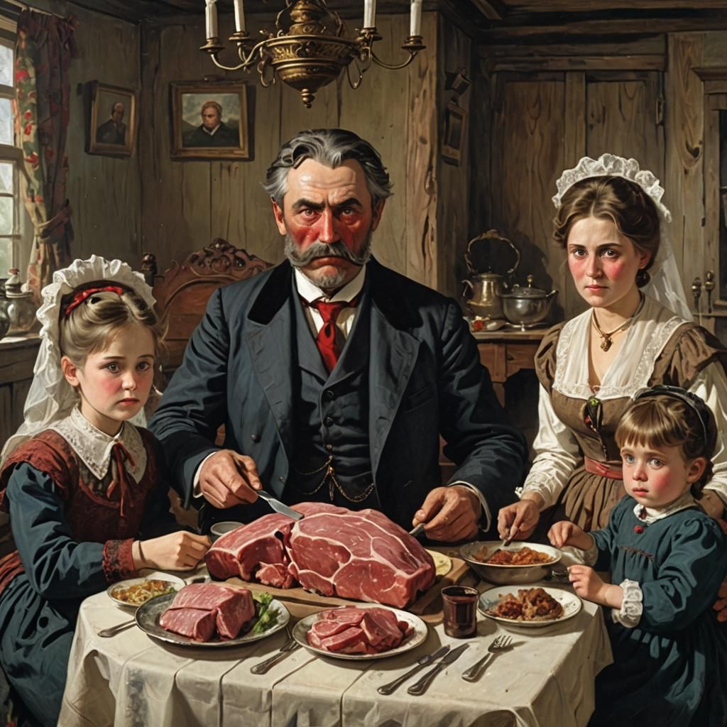 Eerie Meal in 19th Century Russia