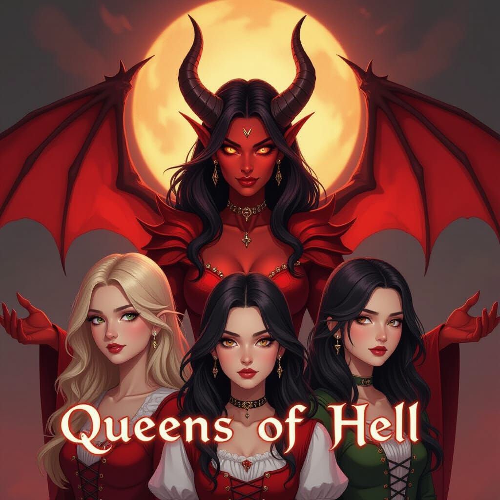 Demon Woman with Human Girls: Queens of Hell