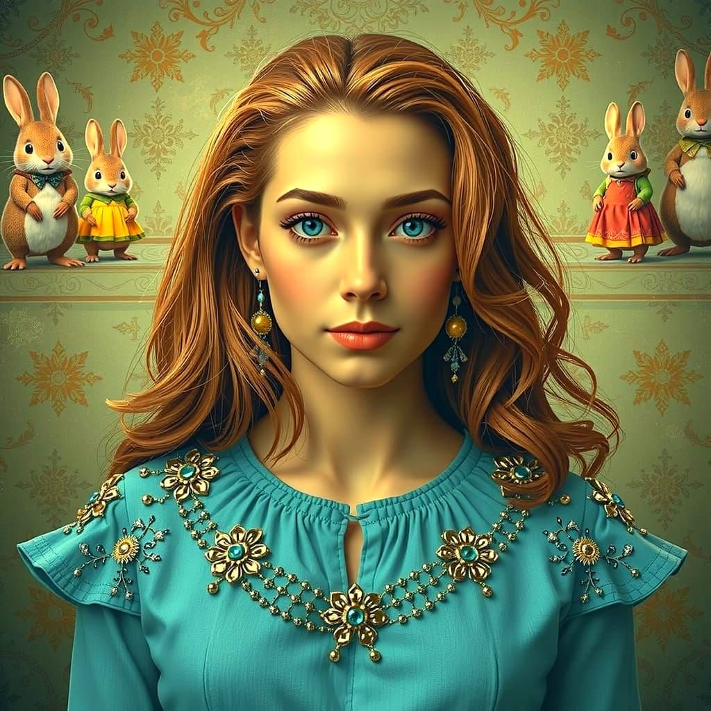 Glamorous Psychedelic Scene in Hyperrealistic CGI