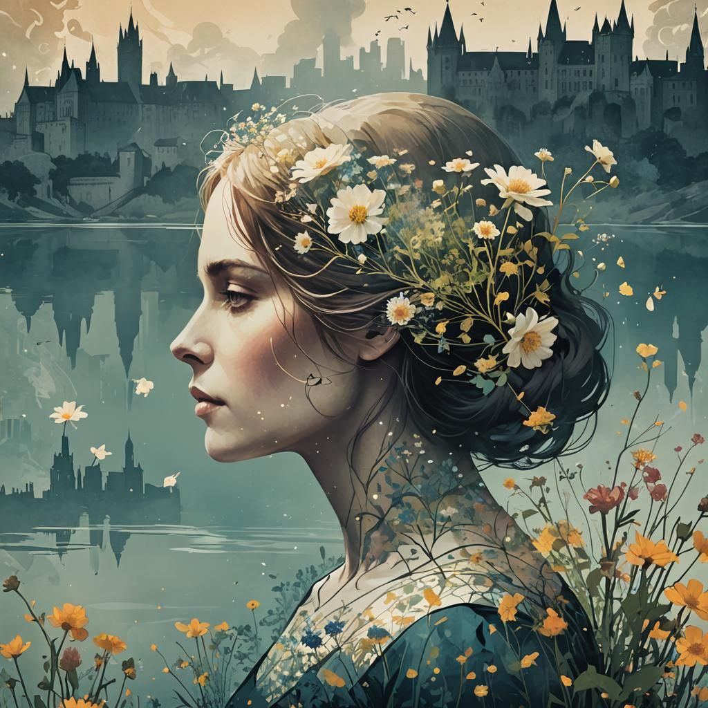 Ophelia's Silhouette: A Hamlet-Inspired Book Cover