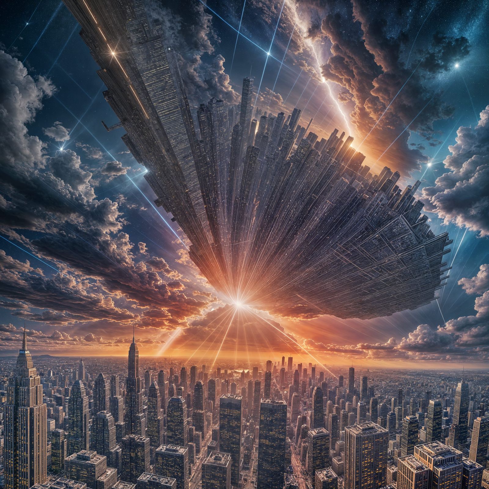 Celestial Rift Illuminates Night Sky in Cinematic Realism