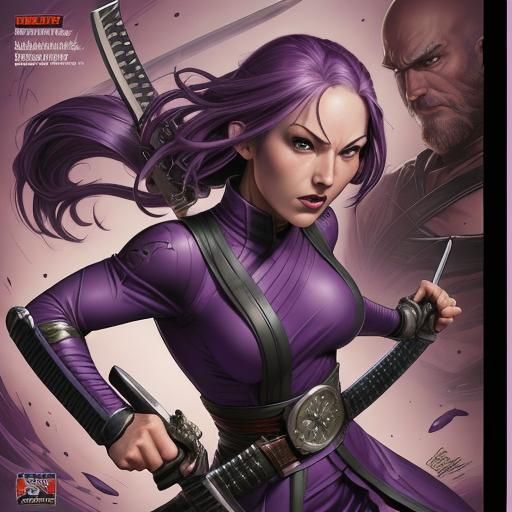 Comic Book Couple in Battle, Detailed Art