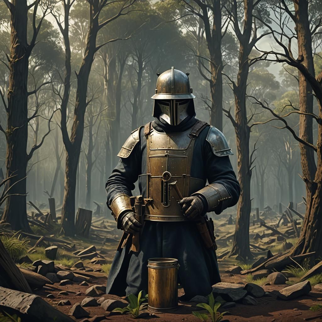 Ned Kelly as a Detailed Matte Painting