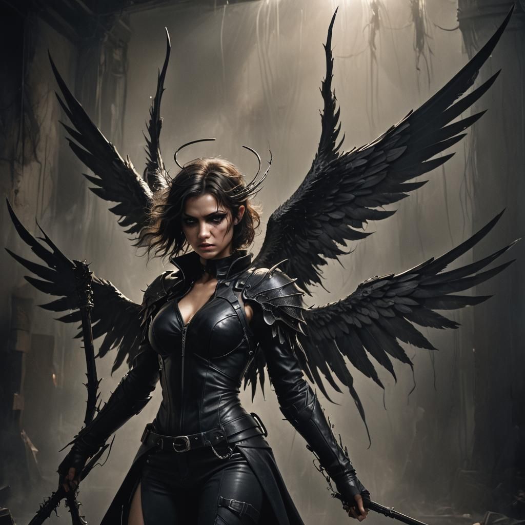 Fallen Angel Villainess with Shadow Spear