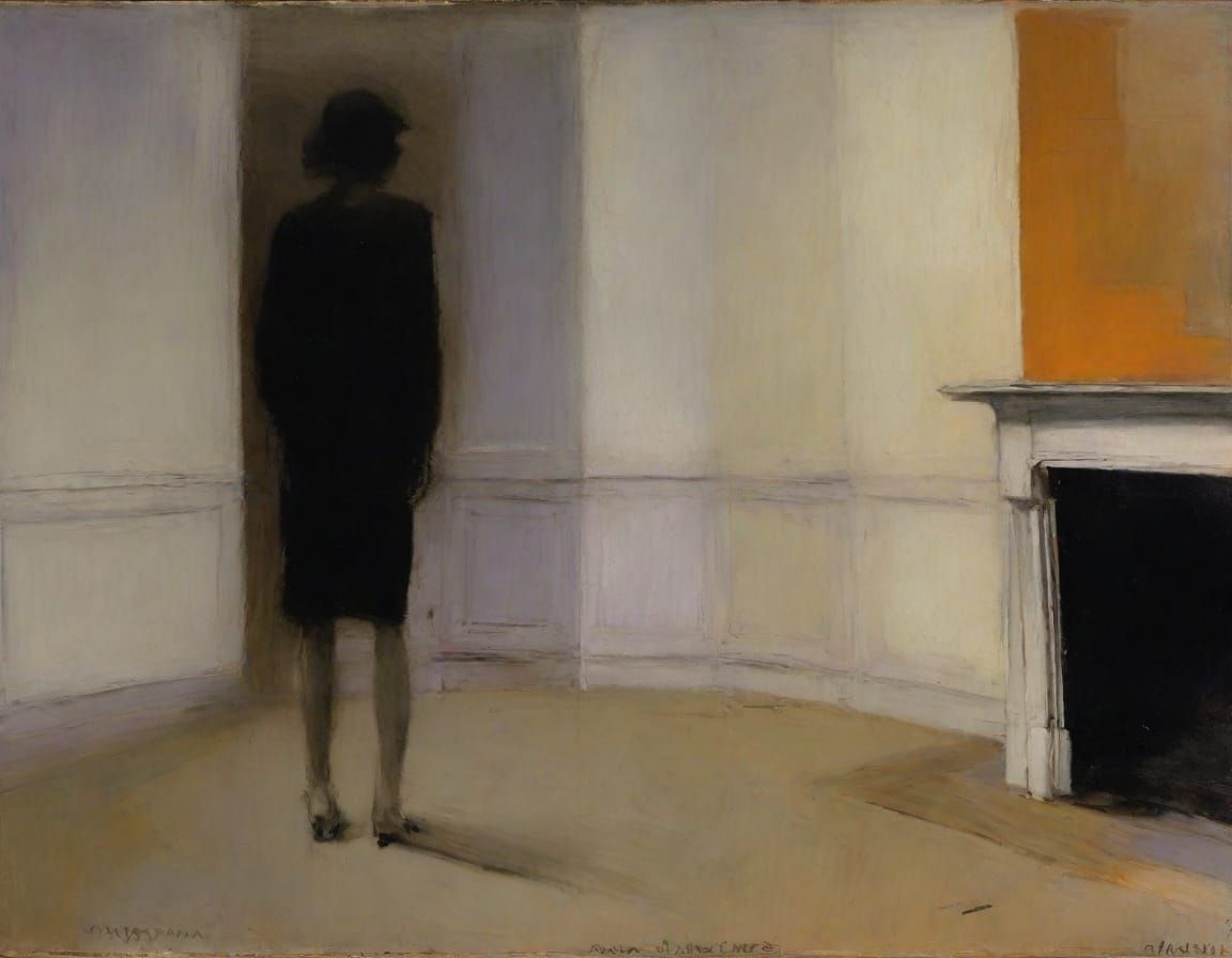 Impressionistic Figure in Oil with Heavy Brushstrokes