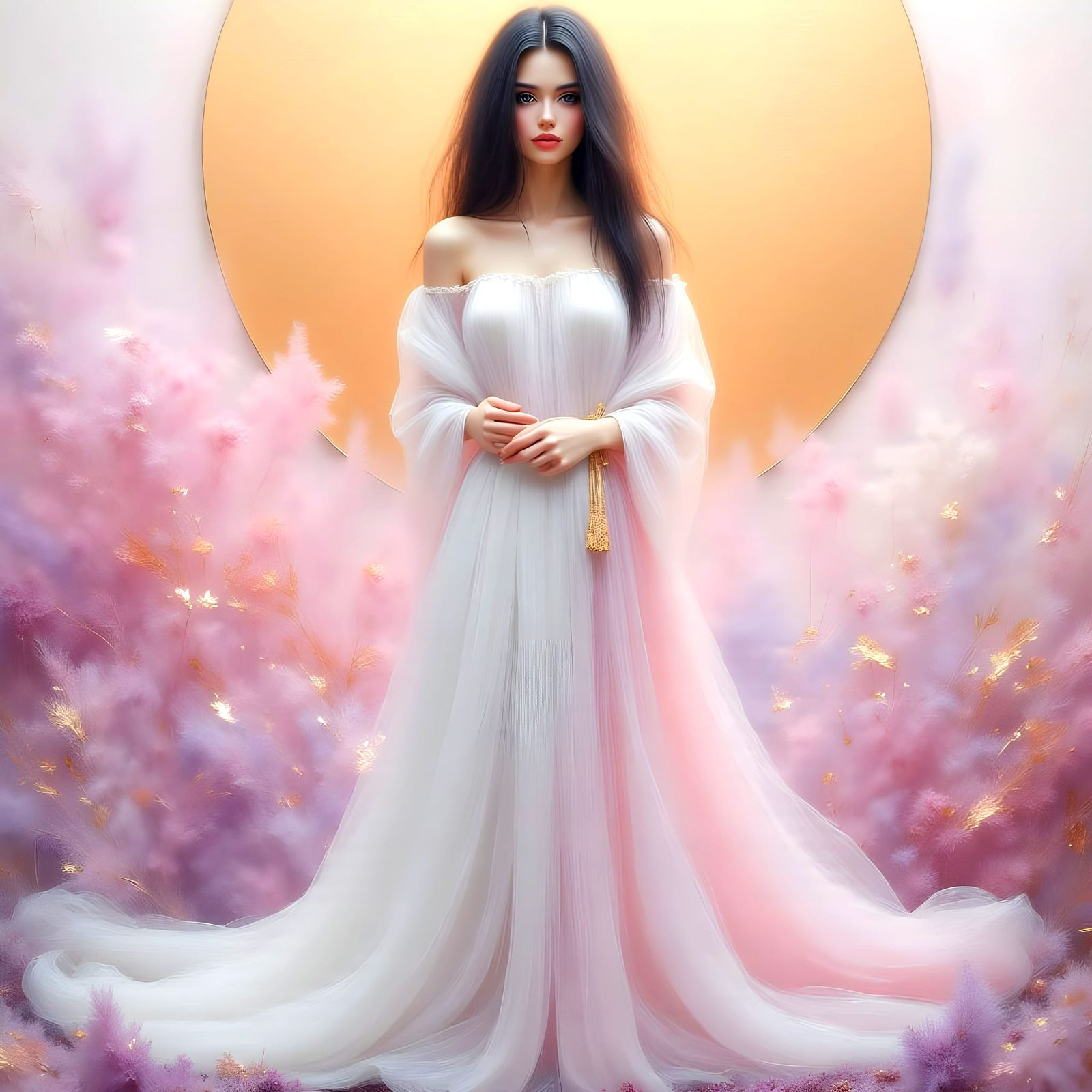 Ethereal Beauty in Soft Pastels and Gold