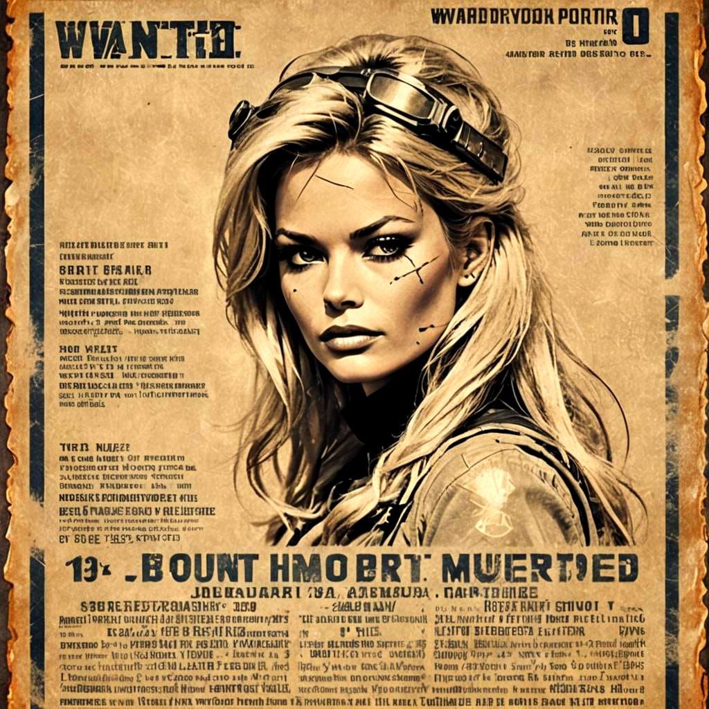 Brigitte Bardot as Barb Wire: Interstellar Wanted Poster