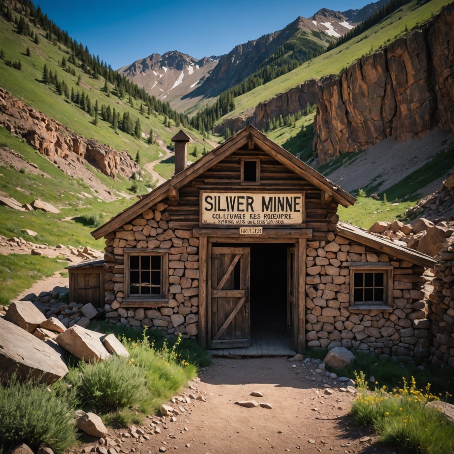 Abandoned Silver Mine Entrance, Silverton Colorado, 1888