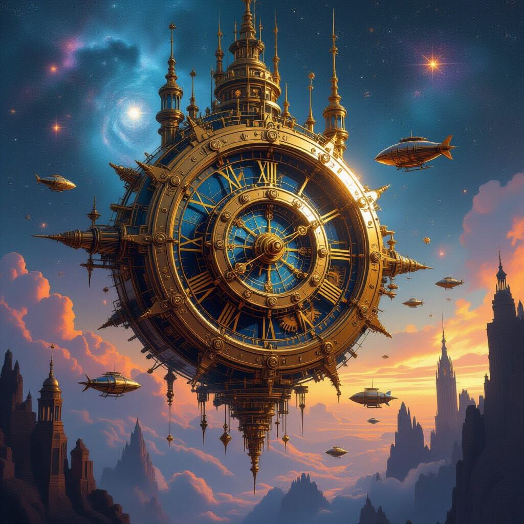 Clockwork City in Nebula: Celestial Gears & Airships
