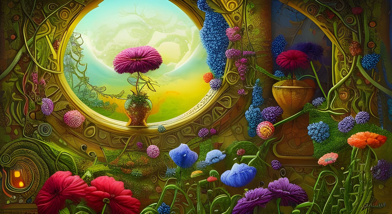 Nature's Elements Reflected in a Cat's Eye