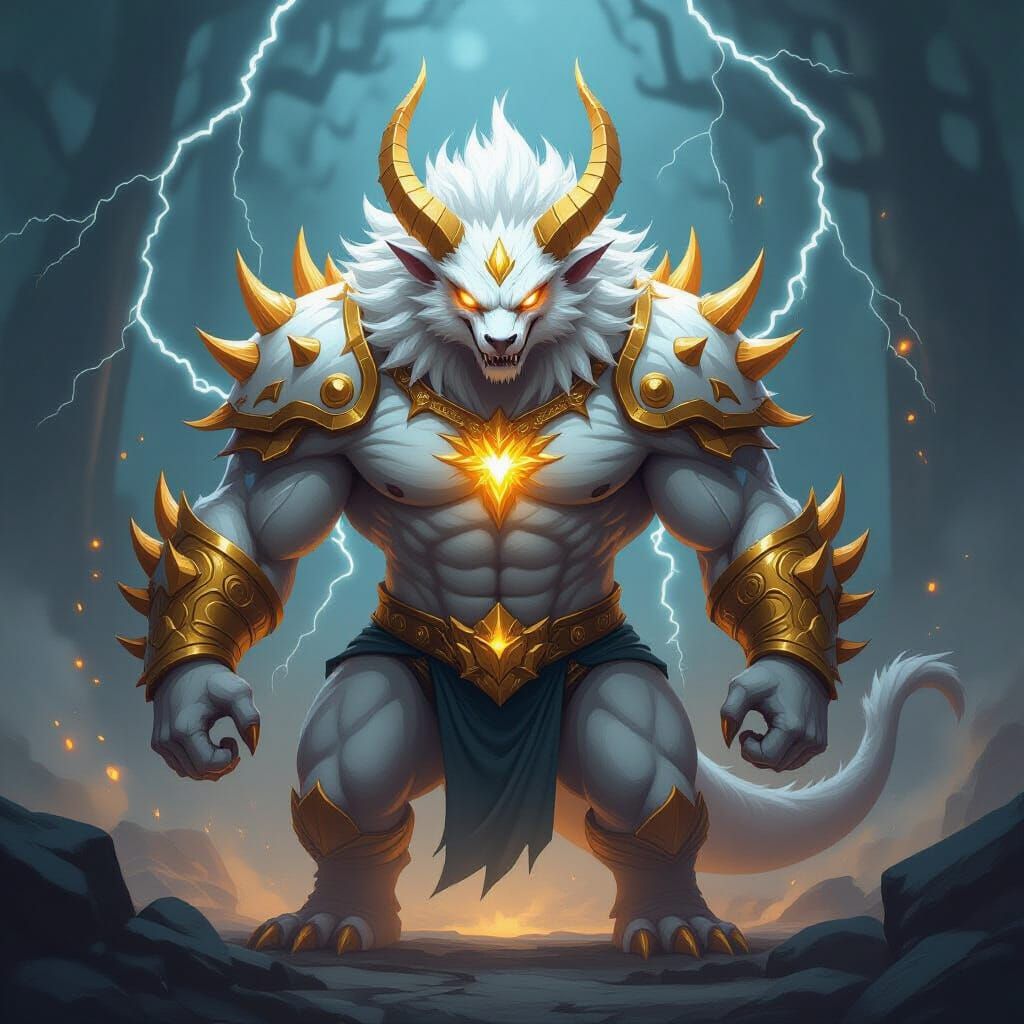 Majestic Lightning Behemoth in Golden Light