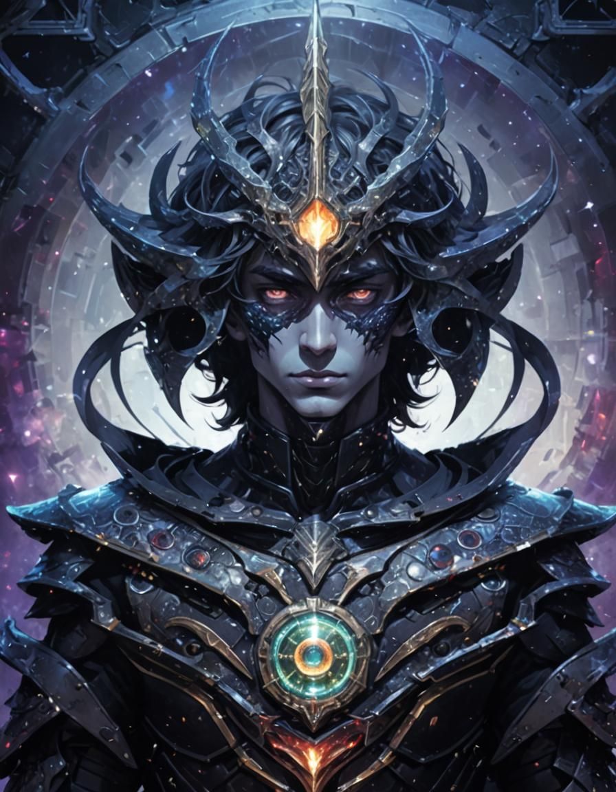 Pixelated Armor: A Digital Masterpiece in Red and Gray