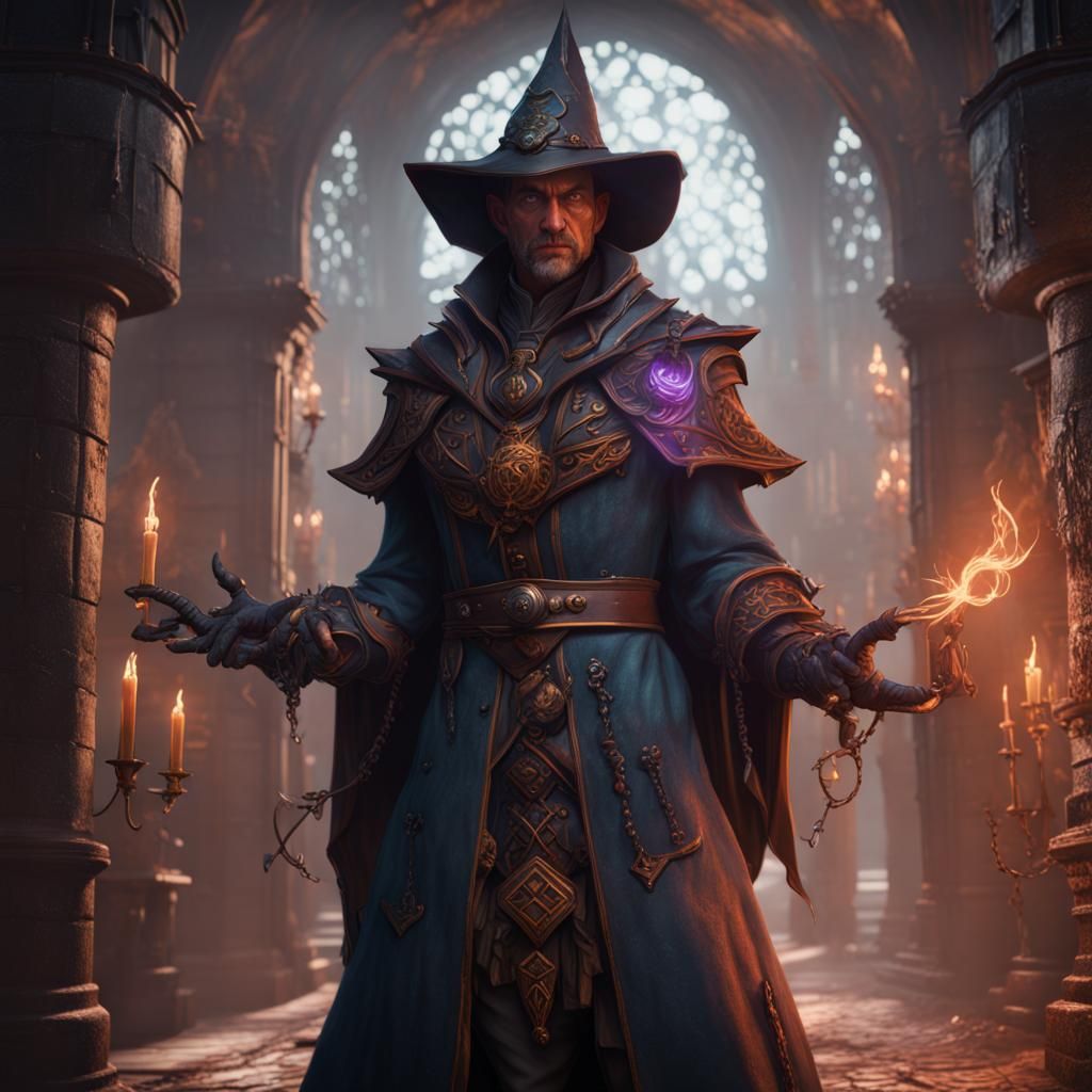 Warlock in D&D: Detailed Fantasy Concept Art