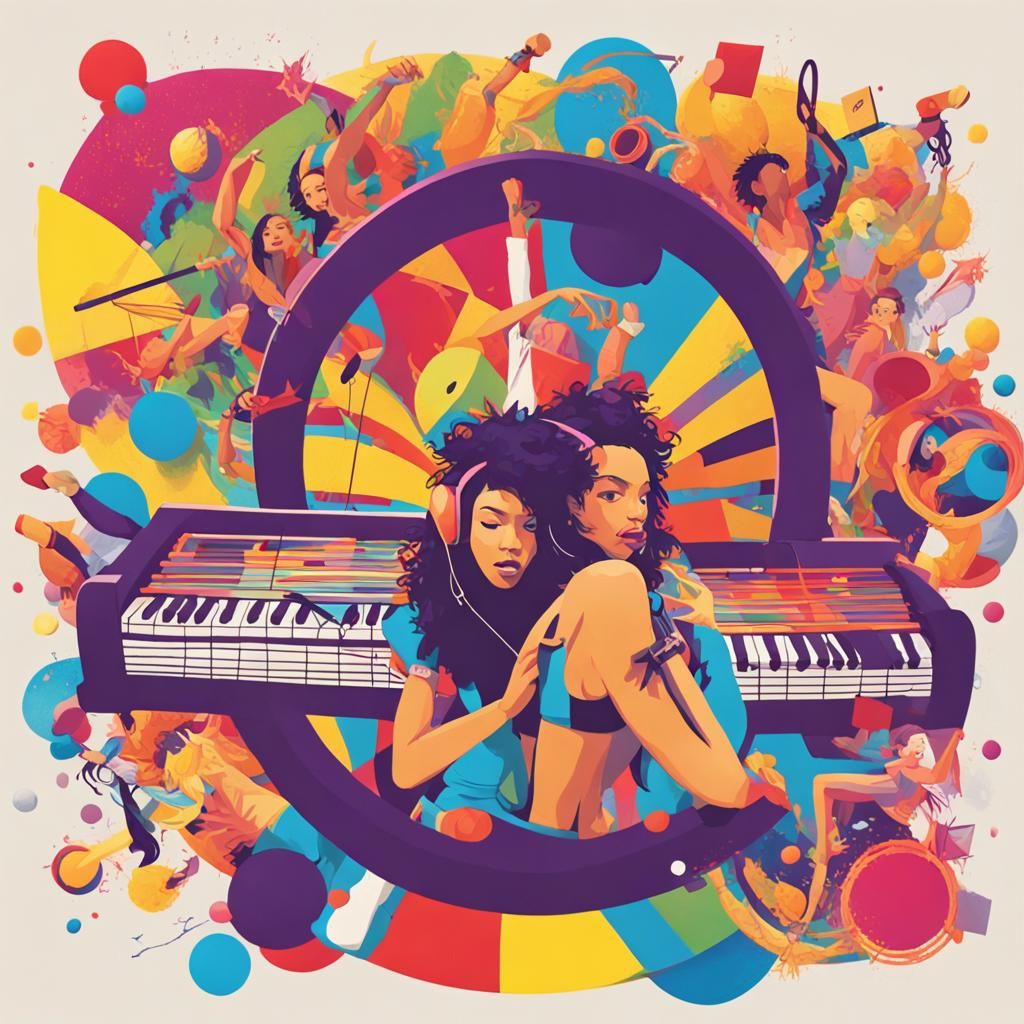 Vibrant Pop Song Soundscape: An AI-Generated Abstract