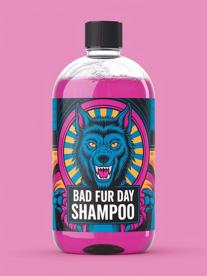 Eye Catching Werewolf Shampoo Bottle Design