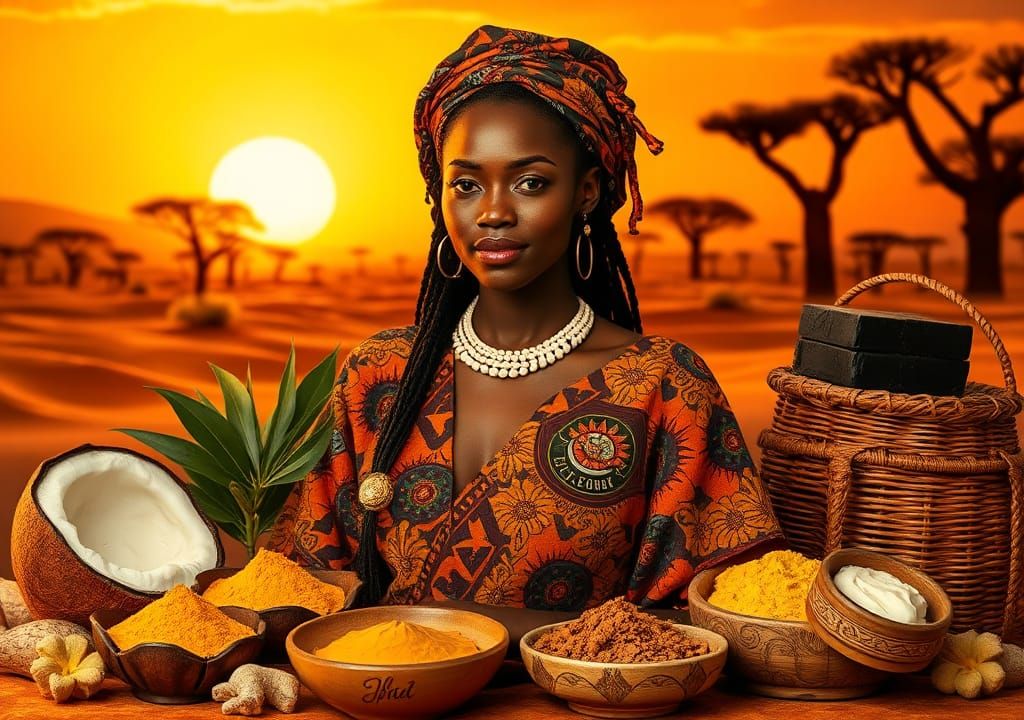 Radiant African Beauty with Natural Skincare Ingredients