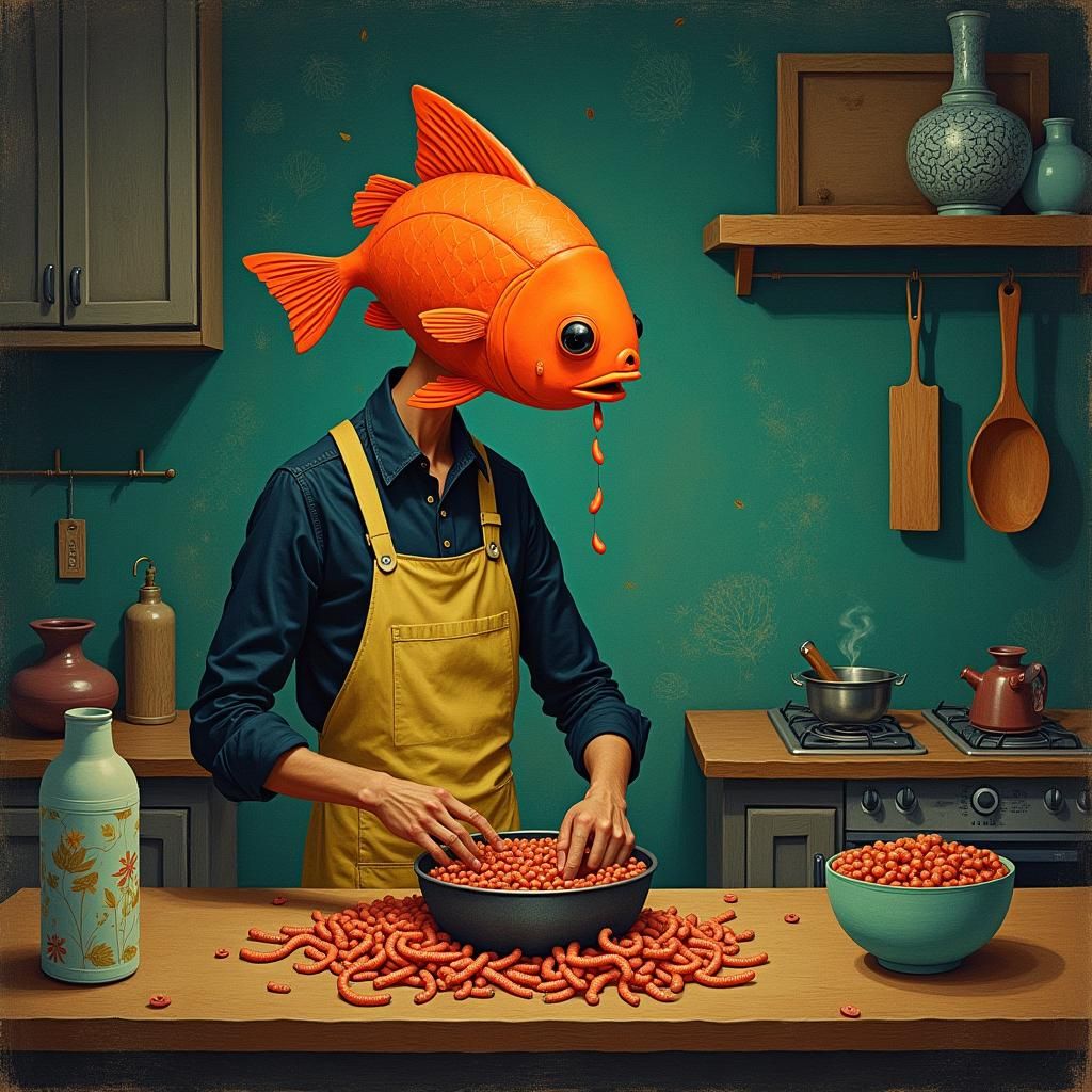 Mr. Fishhead Makes Dinner