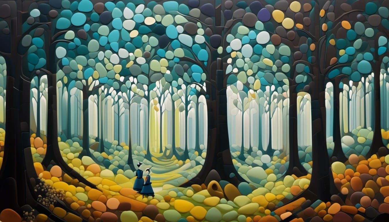 Porcelain Mime Awakens in Enchanted Forest