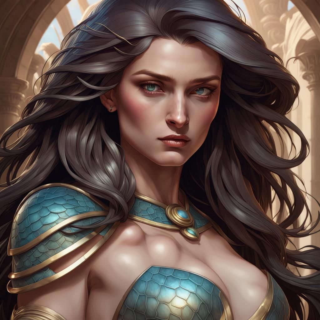 Echidna: Mother of Monsters, Hyperdetailed Portrait