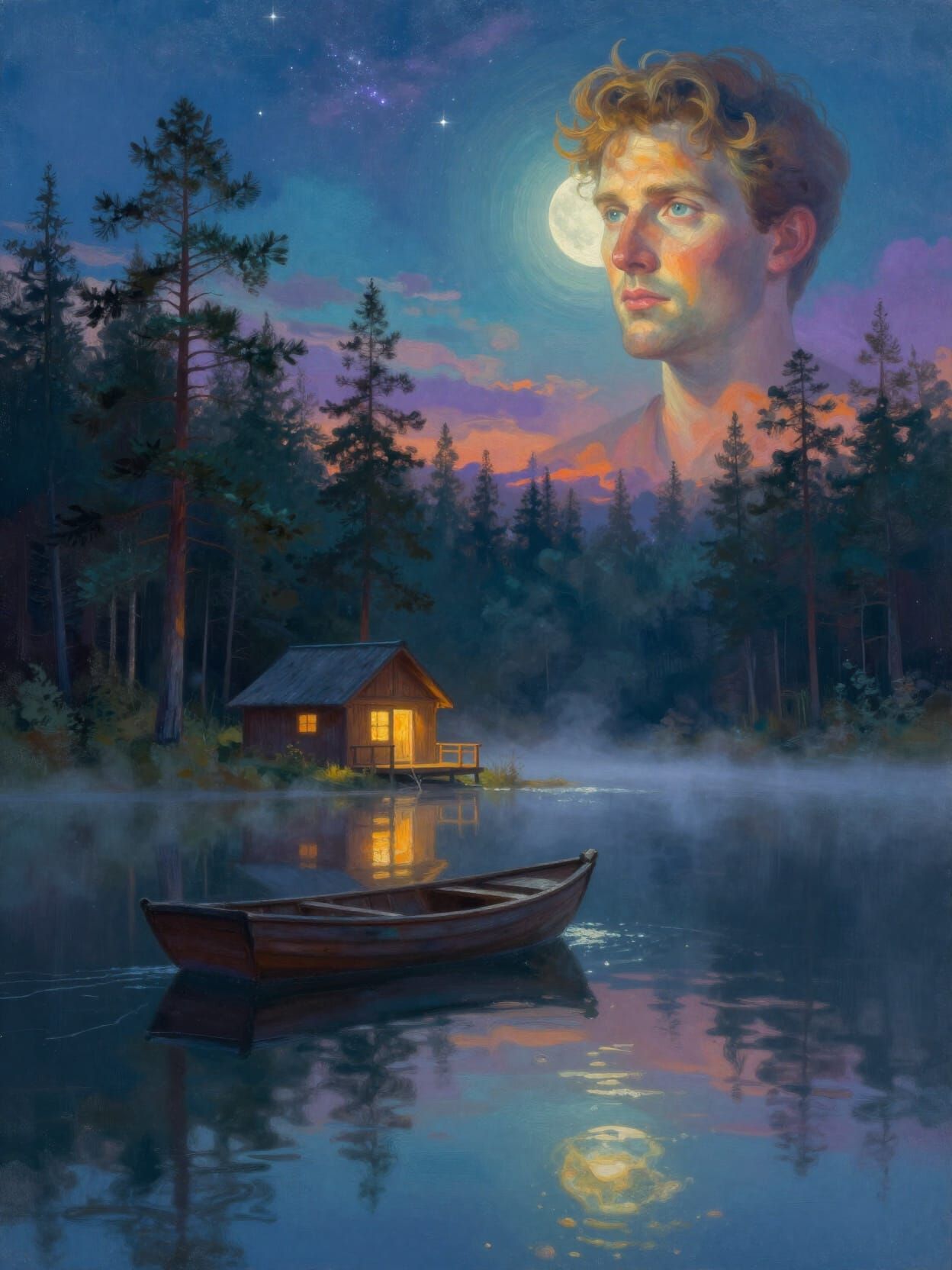 dreamy night landscape