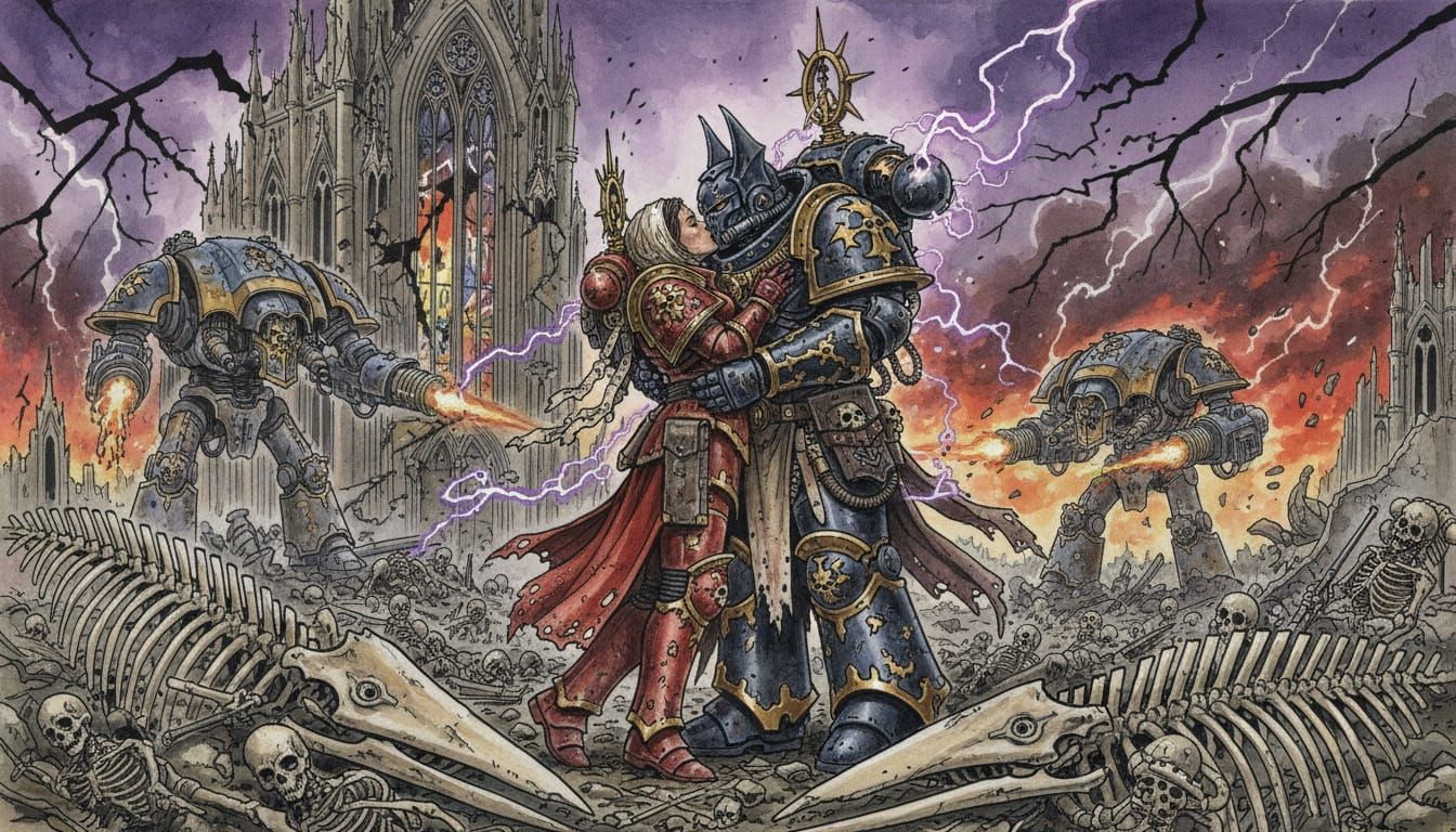 Warhammer 40K Epic Battle Scene: Sister of Battle and Night ...