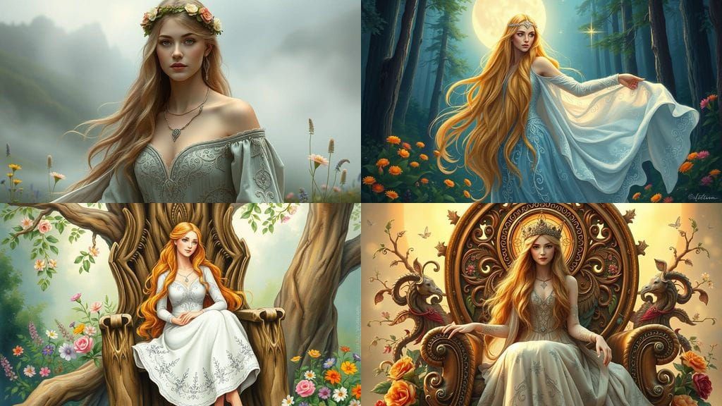 Norse Goddess Sjöfn Depicted in Elegant Art