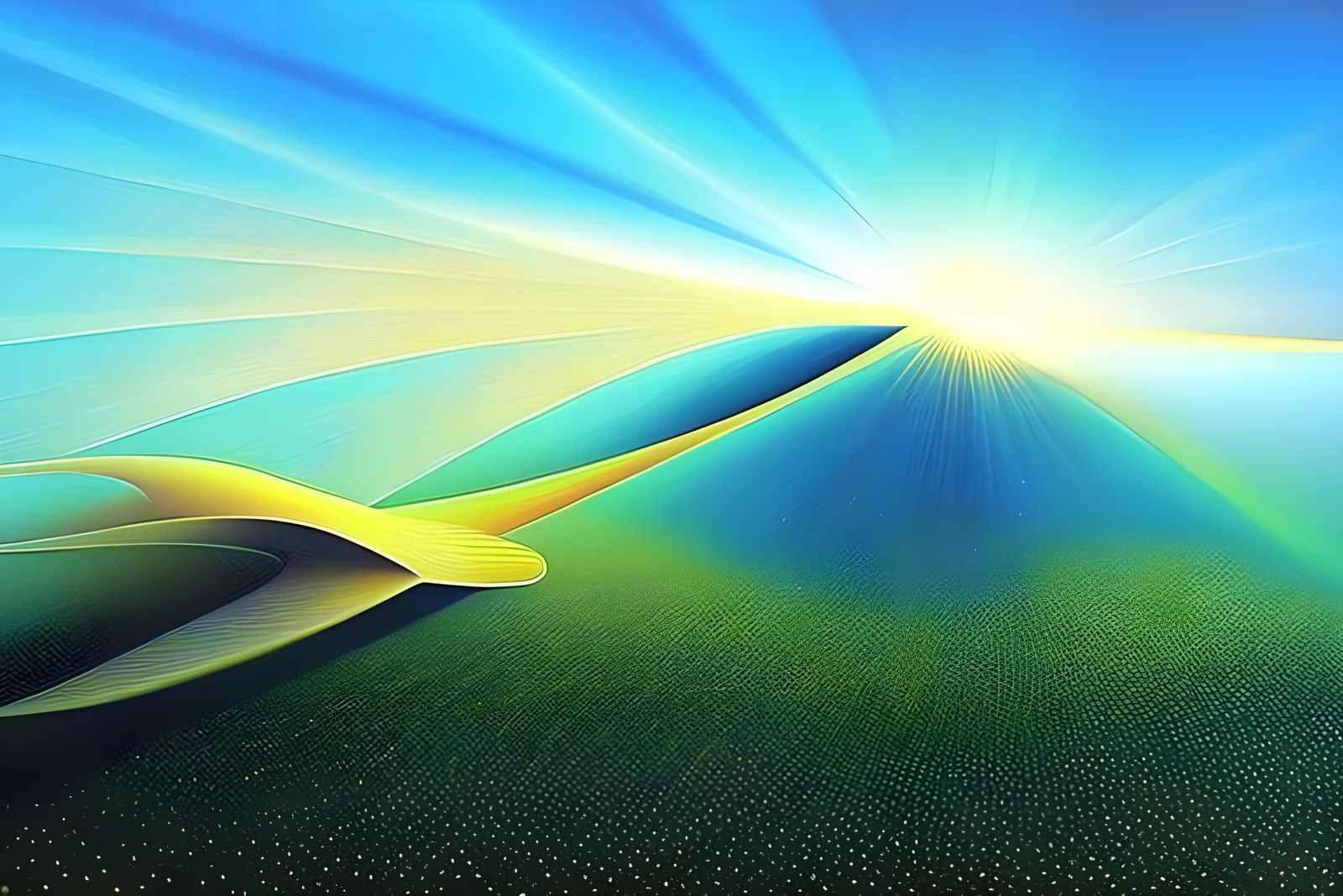 Dreamlike World with Magical Particles in Abstract Illusioni...